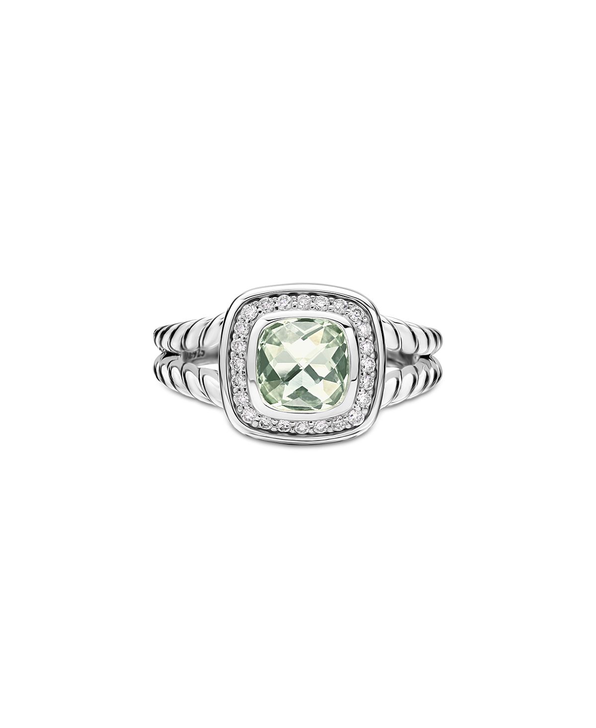 David Yurman Petite Albion Ring with Prasiolite & Diamonds