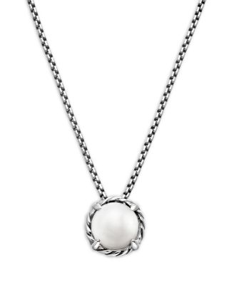 David Yurman - Ch&acirc;telaine&reg; Pendant Necklace with Cultured Freshwater Pearl