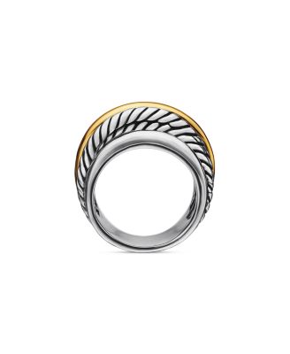 Crossover Narrow Ring with Gold