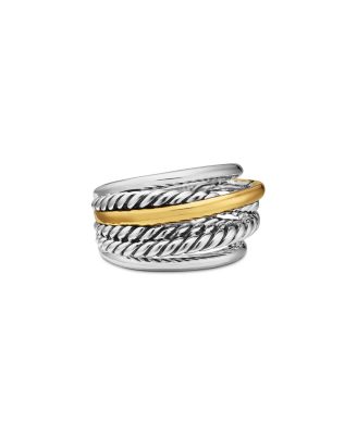 David Yurman - Crossover Narrow Ring with Gold