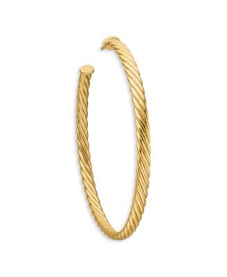 Cablespira&reg; Hoop Earrings in 18K Yellow Gold, 2"