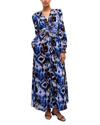 Marie Oliver - Elsabeth Printed Diamond Long Sleeve Gown