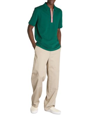 Short Sleeve Zip Polo Shirt