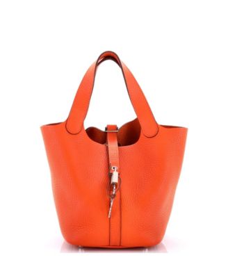 Pre-Owned Hermes Pm Picotin Lock Bag Clemence