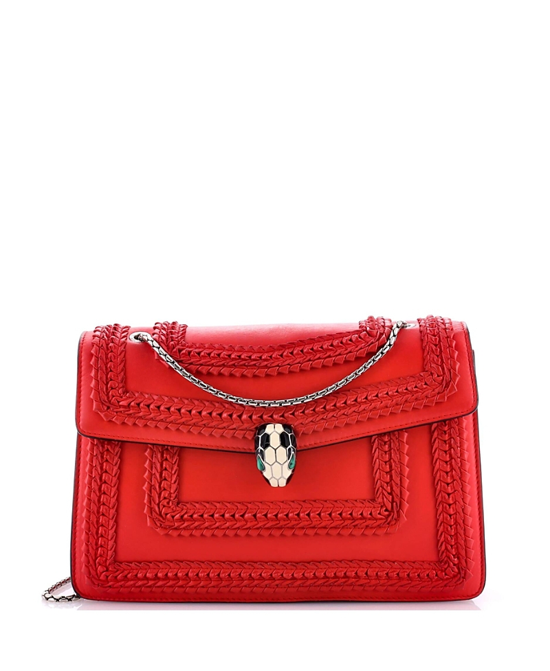 Pre-Owned Bvlgari Serpenti Forever Square Shoulder Bag Leather