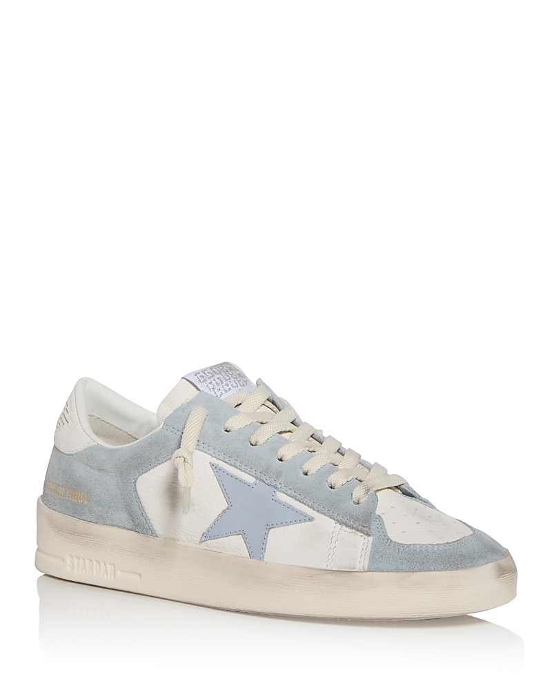 Golden Goose Unisex Stardan Low Top Sneakers In Light Blue