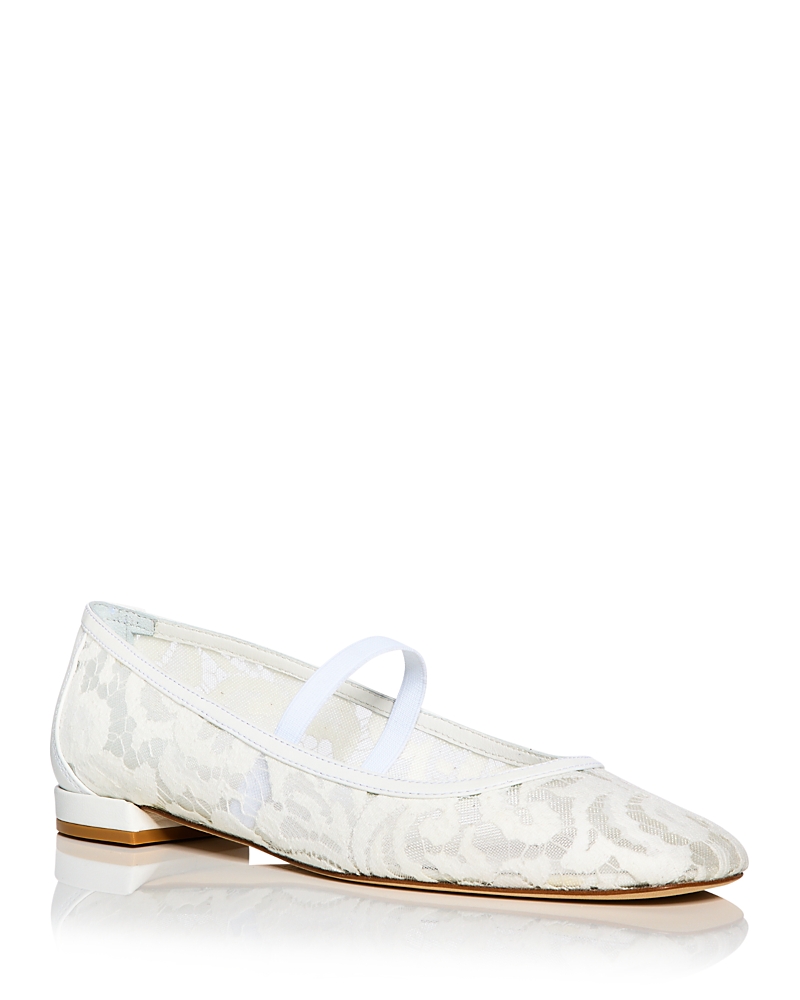 Stuart Weitzman Women's Arabella Ballet Flats In White