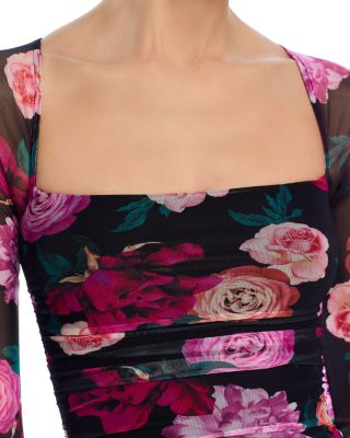 Maggie Ruched Square Neck Dress