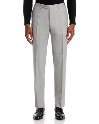 Capri M&eacute;lange Solid Slim Fit Dress Pants