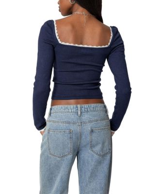 Ansley Lacey Cable Knit Top