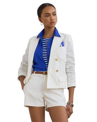 Ralph Lauren - Double Breasted Canvas Cropped Blazer