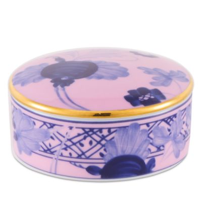 Oriente Italiano Azalea Round Box with Cover, Small