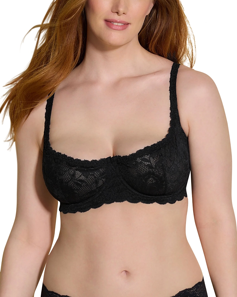 Cosabella Never Say Never Stretch-lace Underwired Balconette Bra In Black
