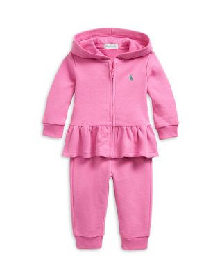 Ralph Lauren - Girls' French Terry Full Zip Hoodie & Pant Set - Baby