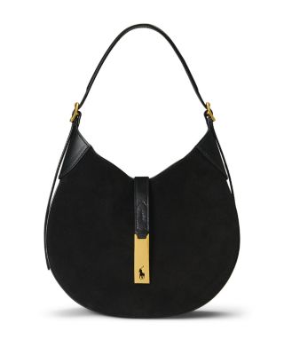 ショルダーバッグ・ポシェット Polo Ralph Lauren Suede And Leather Shoulder Bag Polo Ralph Lauren Polo ID Suede and Leather Small Shoulder