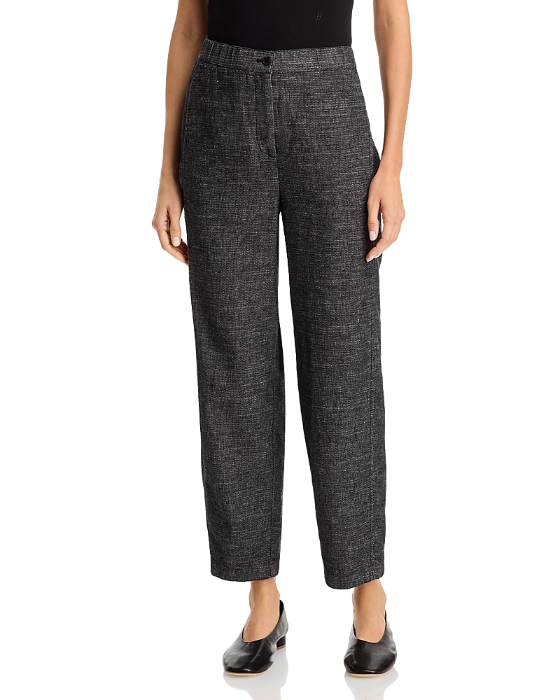 Shop Eileen Fisher Ankle Lantern Trousers In Black