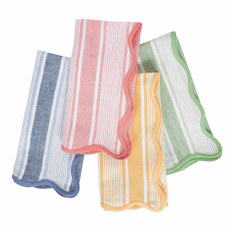 Juliska Cabana Stripe Napkin, Set Of 4 In Assorted