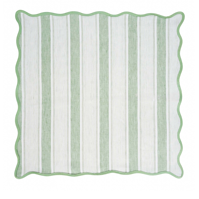 Juliska Cabana Stripe Napkin, Set Of 4 In Seagrass