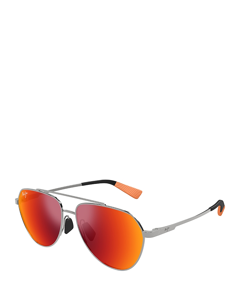 Maui Jim Waiwai Teardrop Sunglasses, 59mm In Light Ruthenium