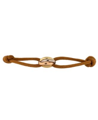 Pre-Owned Cartier Trinity On Cord Bracelet Silk Cord with 18K Tricolor Gold