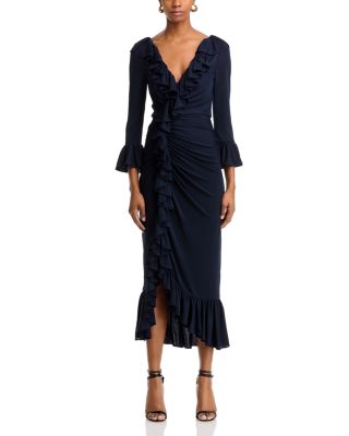 Stacy Ruffled Midi Dress