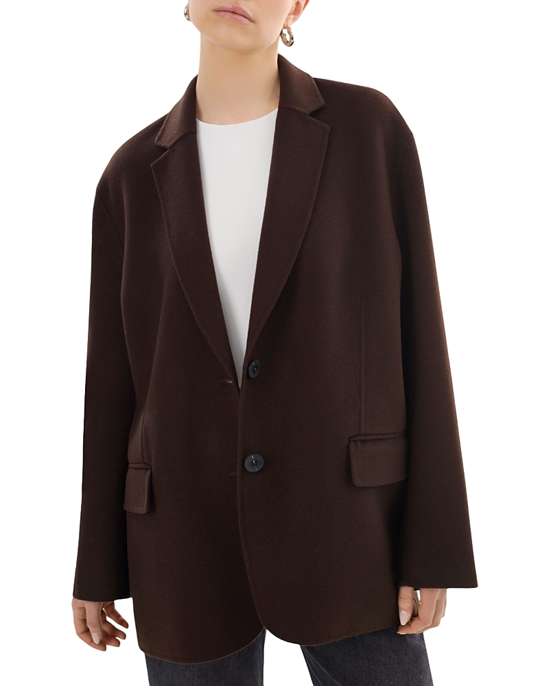 Lamarque Ennis Oversized Blazer In Dark Brown
