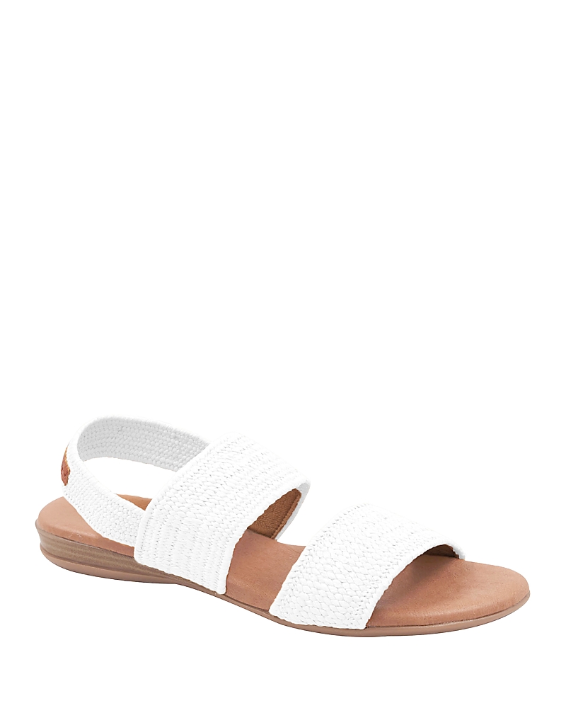 Andre Assous Nigella Featherweight Woven Slingback Sandal In White