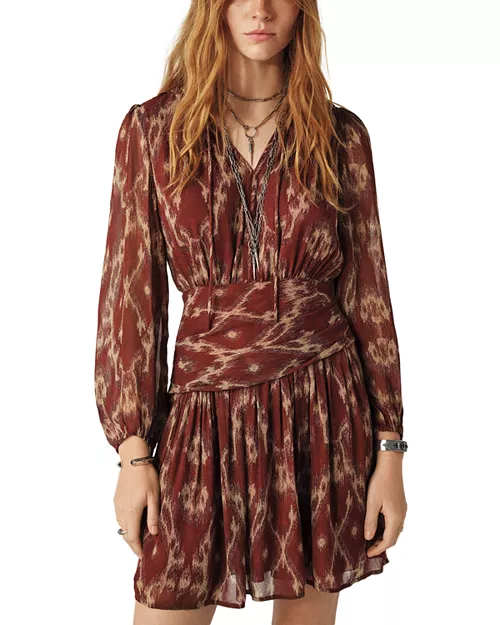 minthe tie neck dress