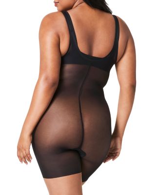 SPANXshape™ Satin-X™ Open-Bust Mid-Thigh Bodysuit