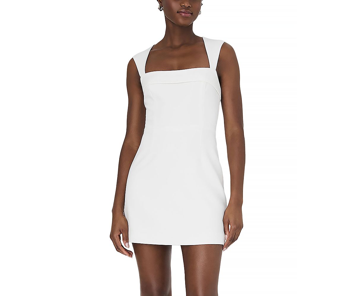 French Connection Whisper Square Neck Mini Dress