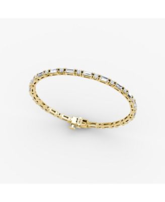  Mixed Shape Bracelet in 14K Yellow Gold, 3.0ctw Baguette & Brilliant Round Lab Grown Diamonds
