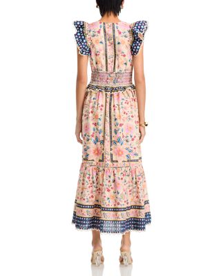 Superbloom Tapestry Cream Maxi Dress