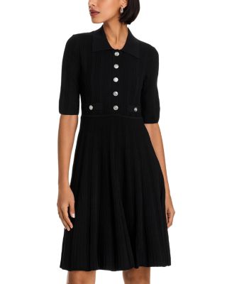 PINKO - Rib Knit Button Front Dress