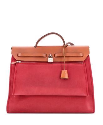 Pre-Owned HERMÈS - Pre-Owned HERMES Pre-Owned Hermes MM Herbag Toile and Leather
