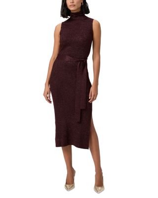 PAIGE - Zoelle Metallic Rib Knit Midi Dress