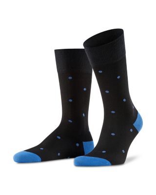 Mercerized Cotton & Nylon Dot Dress Socks
