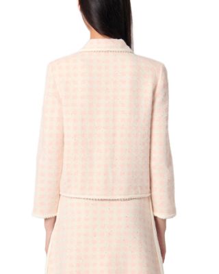 Tweed Effect Knit Jacket