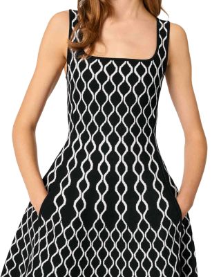 Jacquard Knit Midi Dress