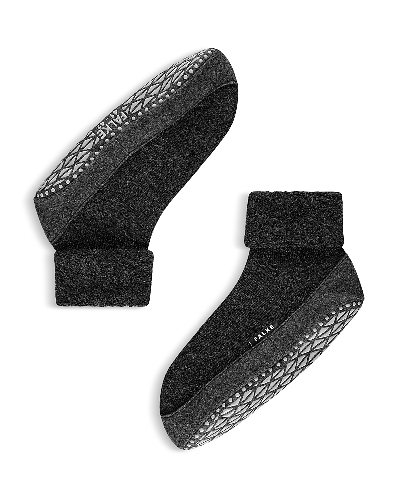 Falke Men's Cozy Shoe Grip Socks In Anthracite Melange