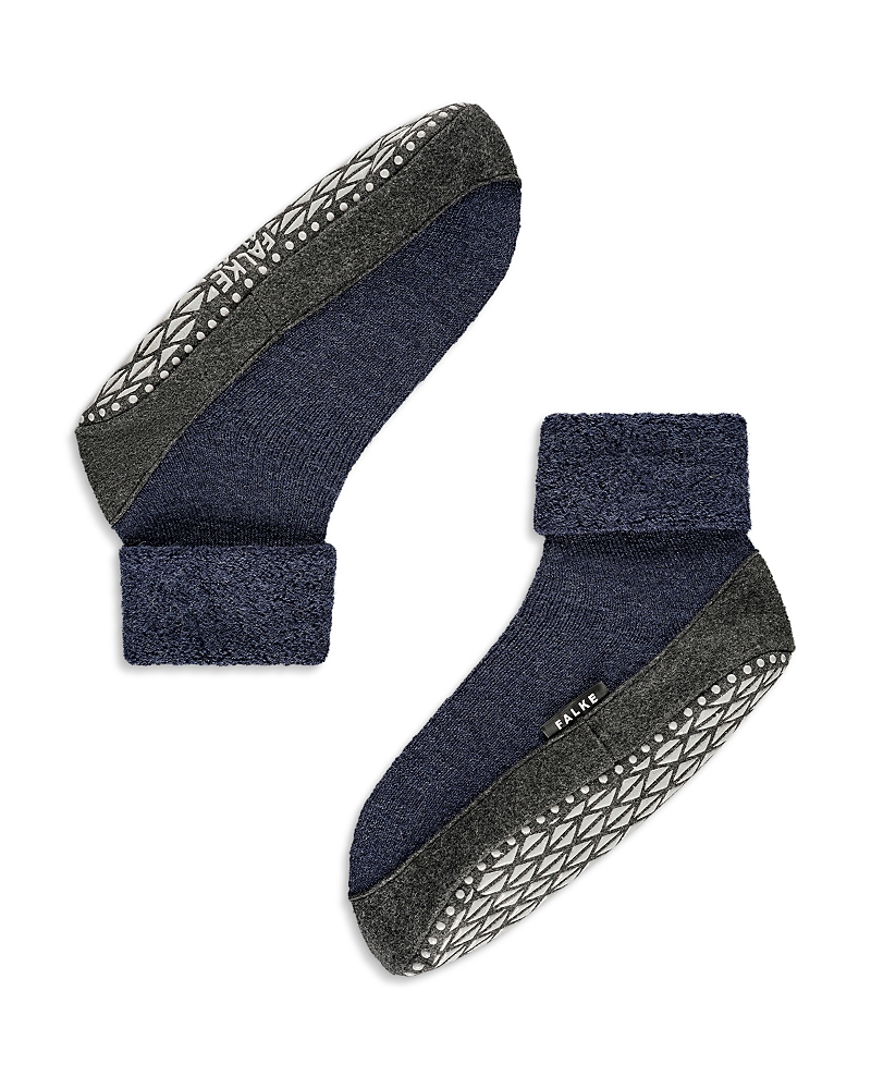 Shop Falke Cosyshoe Socks In Dark Blue