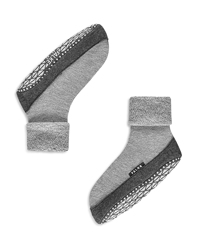 Shop Falke Cosyshoe Socks In Light Grey