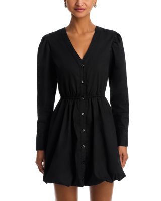 Puff Sleeve Button Front Bubble Dress - Exclusive