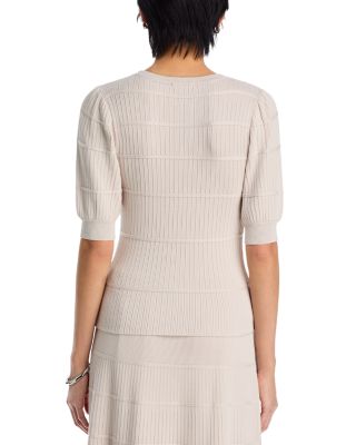 Blouson Sleeve Textured Top