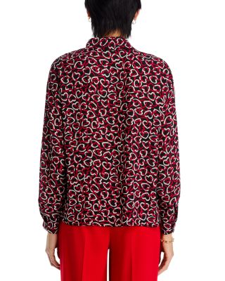 Printed Button Down Blouse