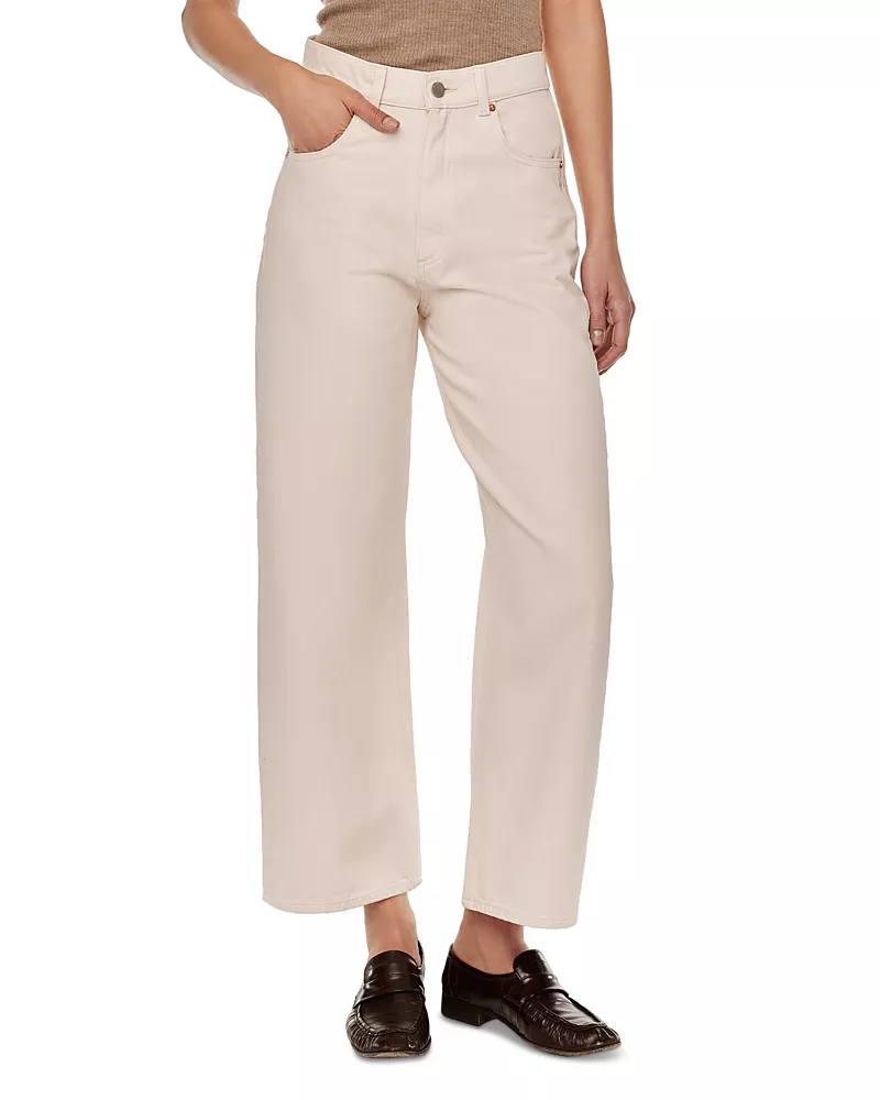 DL1961 Taylor Ultra High Rise Barrel Leg Jeans in Flax