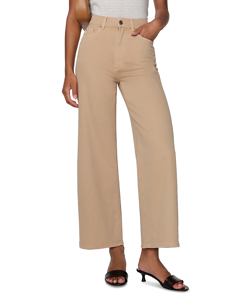 Dl1961 Hepburn Wide-leg High-rise Ankle Jeans In Almond