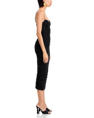 Tosca Ruched Lace Midi Dress