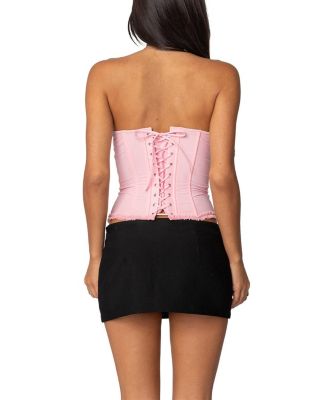 MELT THE LADY lace up layered corset トップス