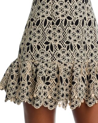 Floral Mock Neck Mini Dress - Exclusive