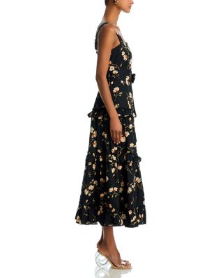Floral Belted Midi Dress - Exclusive